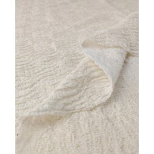 Kumaş Parça Krem Renkte Bürümcüklü Jarse Kumaş 150X260CM