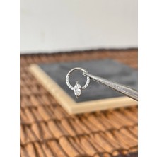 Aida Jewelss %100 Cerrahi Çelik Markiz Mod  8mm x 1.2mm Çelik Kilitli Halka Piercing