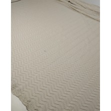 Kumaş Parça Krem Bej Arası Renklerde Bürümcüklü Jarse Kumaş (En 180 cm x Boy 220 Cm)