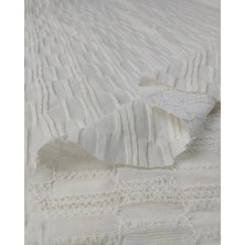 Kumaş Parça Ekru Krem Arası Renkte Bürümcüklü Jarse Kumaş 140X210CM