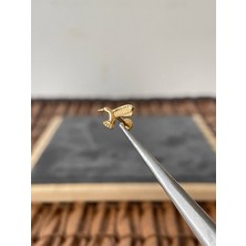 Aida Jewelss Yüksek Kalite G23 Titanium  Altın Titanyum 8x1.2mm Labret Piercing