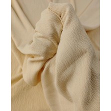 Kumaş Parça Krem Renkte Bürümcüklü Jarse Kumaş 150X180CM