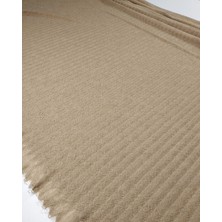 Kumaş Parça Sütlü Kahve Renkte Bürümcüklü Jarse Kumaş 145X340CM