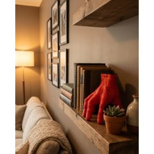 Balcali 3D Dekoratif Kırmızı El Biblo 17X16 cm Modern Ev Aksesuarı - DE0024-5KD7J7