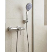 Balcali Mavi 4 Fonksiyonlu El Duşu Başlığı Seti Spiral Hortum ve Duş Askısı - DE0024-5KHOI7