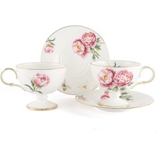 Es Dekor Redrose 2lı Çay Seti 220CC Butik Mutfak