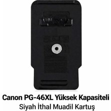 Oratek Canon Pixma E204 / PG-46XL Siyah Yüksek Kapasite Tıpalı Ithal Muadil Dolabilen Kartuş