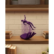 Balcali 3D El Formlu Insan Figürü Mor Özgün Sanat Biblosu 12X18 cm - DE0024-5KHLF1