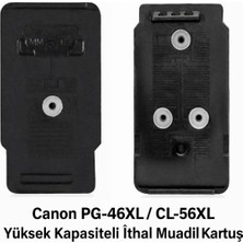 Oratek Canon E464-PG-46XL/CL-56XL Siyah-Renkli Yüksek Kapasite Tıpalı Muadil Dolabilen Kartuş Seti
