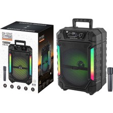 MAROOBLE Taşınabilir Speaker CH-1231C – 15000W Bluetooth Hoparlör, Mikrofonlu, LED Işıklı Ses Sistemi