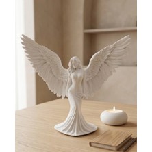 Balcali Estetik Melek Kadın Figürlü 3D Dekoratif Biblo Modern Salon Dekoru - DE0024-5KHR57