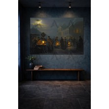 Artease Petrus van Schendel Alacakaranlık'ta Pazar Yeri (1835) Kanvas Tablo