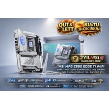 MSI Msı Mpg Z890 Edge Tı Wıfı Ddr5 Soket 1851 9200MHZ(OC) Wıfı 7 Atx Gaming (Oyuncu) Anakart