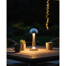 Balcali Şarjlı Kablosuz Mantar Masa Lambası Dokunmatik 3 Renk LED Modern Tasarım - DE0024-5KD5P1