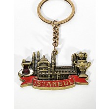Moncuk Design Istanbul Temalı Sultanahmet Anahtarlık Eskitme Gold – Tarihi ve Kültürel Şık Çanta & Anahtar Aksesuarı