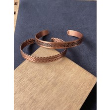 Rupen Kraft 2 Li Bakır Kombin Bileklik %100 Bakır Bileklik El Yapımı Bakır Bileklik Saf Bakır Bileklik