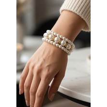 Hg.Aksesuar Taşlı Inci Bileklik