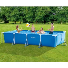 Depomiks 28273  Intex 450X220X84 cm Dikdörtgen Prefabrik Aile Havuzu - Metal Destekli Dev Bahçe Havuzu