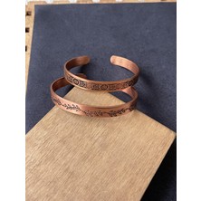 Rupen Kraft 2 Li Bakır Kombin Bileklik %100 Bakır Bileklik El Yapımı Bakır Bileklik Saf Bakır Bileklik