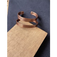 Rupen Kraft 2 Li Bakır Kombin Bileklik %100 Bakır Bileklik El Yapımı Bakır Bileklik Saf Bakır Bileklik