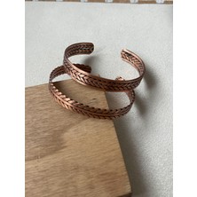 Rupen Kraft 2 Li Bakır Kombin Bileklik %100 Bakır Bileklik El Yapımı Bakır Bileklik Saf Bakır Bileklik