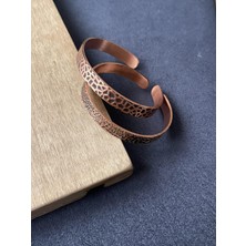 Rupen Kraft 2 Li Bakır Kombin Bileklik %100 Bakır Bileklik El Yapımı Bakır Bileklik Saf Bakır Bileklik