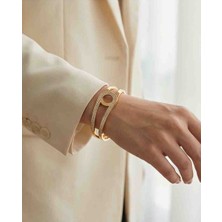 Noshnosh 316L Cerrahi Çelik Tasarım Kelepçe Bilezik