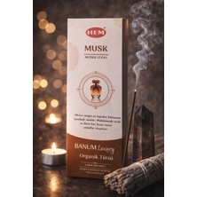 Banum Luxury Organik Doğal El Yapımı Misk Harika Kokulu Çubuk Tütsü 25GR