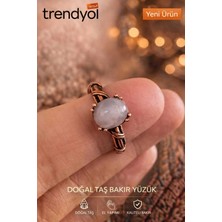 Banum Luxury Doğal Angelita-Melek Taşlı Şık El Işi Bakır Yüzük
