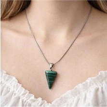 Banum Luxury Doğal Krizopras - Uyum Taşlı Çelik Kolye