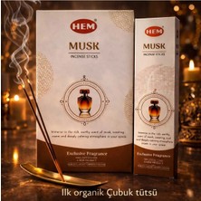 Banum Luxury Ilk Organik El Yapımı Misk Yoğun Zengin Kokulu Çubuk Tütsü 12 Adet Kutulu