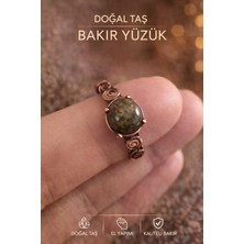 Banum Luxury Doğal Unakit -Huzur-Kalp Taşlı El Işi Bakır Yüzük