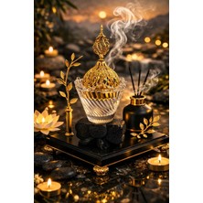 Banum Luxury Lux Cam ve Çelık Parçali Tütsü