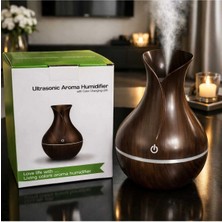 Banum Luxury Ahşap Görunumlu Ultrasonik Renk Değiştiran Ledlı Aroma Nemlendırıcı