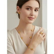 Banum Luxury Yonca Motifli Takı Seti