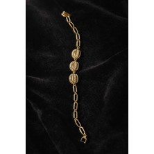 Banum Luxury Şık Altın Renkli Çelık Bileklik