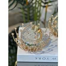 YNSK Kristal Metal Yuvarlak  Ahtapot Küre Obje