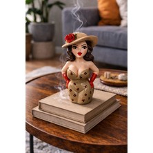 El Yapımı Tasarım Kahve Desen Geri Akışlı Tütsülük -Tütsü Hediyelik