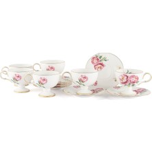 Es Dekor Redrose 2'li Kahve Fincan Seti 90CC Butik Mutfak