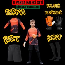 Gk Degaj Dragon Desenli Çocuk Kaleci Eldiveni Sünger Destekli Çocuk Kaleci Forma Şort Çorap Takımı