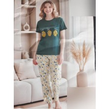 Nexo Pijama Takımı Limonlu Güllü