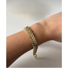 Çelik Özel Koleksiyon Balık Sırtı Zirkon Bileklik