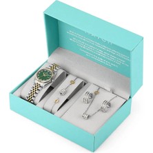 Daniel Klein Çelik Kordon Takvimli Kadın Kol Saati+Daniel Klein Çelik Takı Set