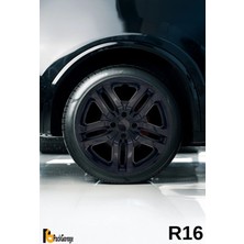 Renault Clio 16'' Inç Jant Kapağı (4 Adet) Siyah S106