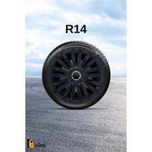 Toyota Carina 14'' Inç Jant Kapağı (4 Adet) Siyah S111