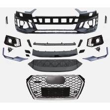 Dmb Audi A4 Rs4 Ön Tampon Komple Set 2017-2019 Arası Uyumlu Panjurlu