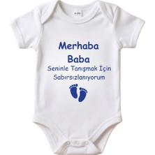 Egg Baby Babaya Hamilelik Müjdesi ve Duyurusu Için Bebek Zıbın Body %100 Pamuk Hediye Zıbın