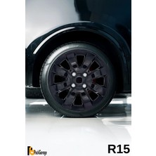 Toyota Yaris 15'' Inç Jant Kapağı (4 Adet) Siyah S102