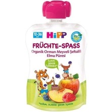 Pazarcan Mey Ithalat® Organik Orman Meyveli Şeftalili Elma Püresi 100 gr