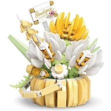 Pazarcan Mey Ithalat® P1089 Çi̇çek Buketi̇ 517 Parça Block Oyuncak